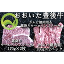 【ふるさと納税】おおいた豊後牛 カルビ焼肉用&霜降りサーロインステーキ【配送不可地域：離島】【1395460】