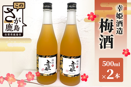 B-578【先行予約】　【１２月以降順次発送】幸姫酒造 梅酒 500ml 2本