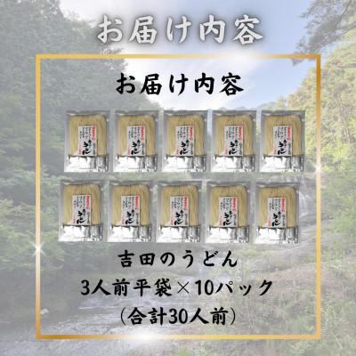 ふるさと納税 西桂町 【訳あり】山梨県西桂町が誇る老舗製麺所「平井屋」の吉田のうどん3人前平袋×10パック(合計30人前) |  | 03