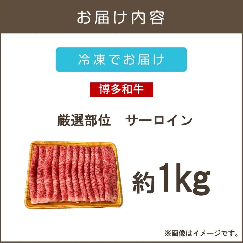 【厳選部位】【A4-A5ランク】博多和牛サーロインしゃぶしゃぶすき焼き用 1kg_イメージ2