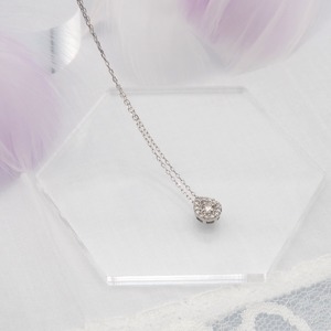 PT900/PT850 0.14ct ダイヤモンド ペンダントネックレス　HH-019718 SWBT001-PT