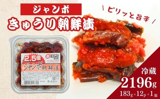 生カップジャンボ朝鮮漬きゅうり (タマゴヤの朝鮮漬) 2,196g(183g×12パック×1箱) | キムチ きゅうり 漬物  詰め合わせ ギフト 贈り物 贈答品 おかず 香の蔵 きゅうり朝鮮漬