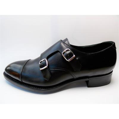 ふるさと納税 福岡市 革靴 ダブルモンクストラップ(ハンドソーンウェルテッド製法/博多製造)26cm ET03VC07 |  | 01