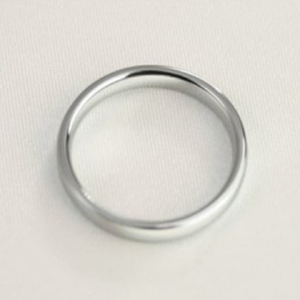 純チタン甲丸リング (幅3mm) 12号 | アクセサリー リング