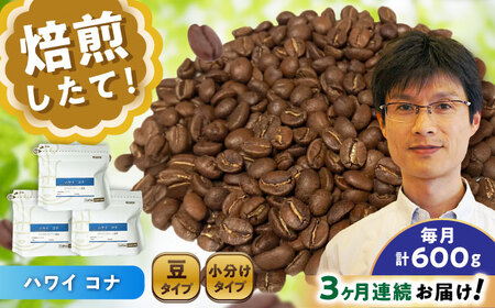 【全3回定期便】ハワイ・コナ　コーヒー豆　200g×3個 (豆)  / コーヒー  ドリップ  豆 / Coffee SAKURA[BBAB059]
