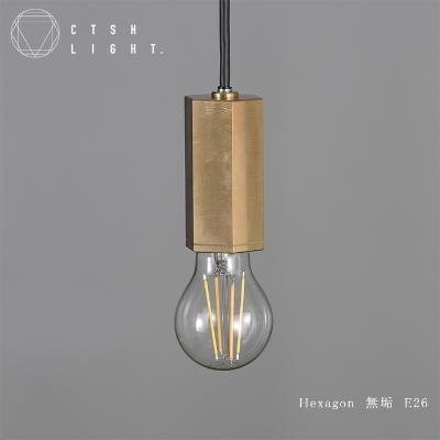 ふるさと納税 瑞浪市 CTSH LIGHT. ペンダントライト【HEXAGON 無垢 E-26】