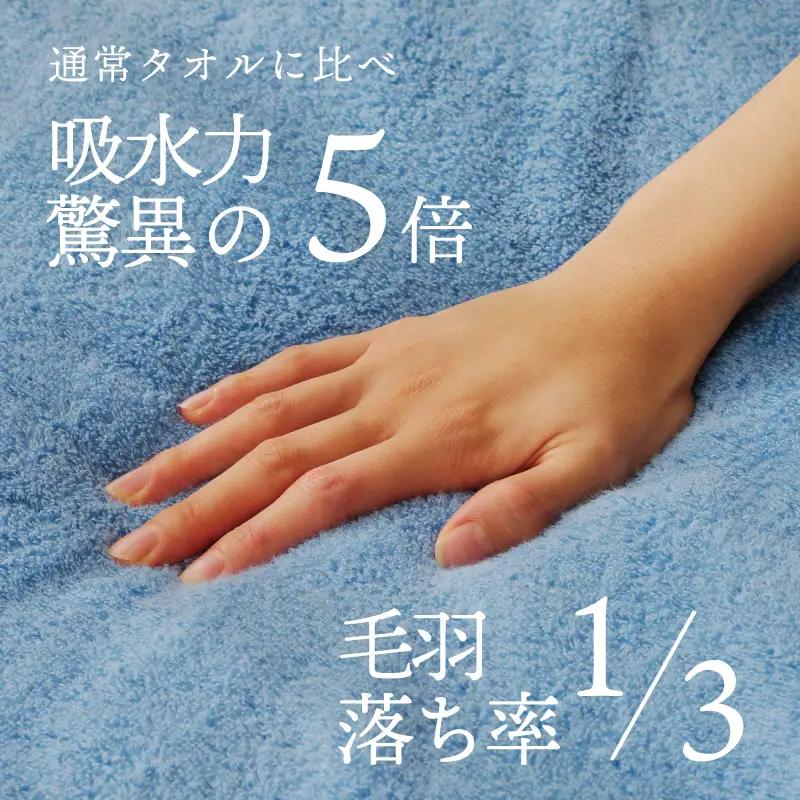 世界最高峰のビックバスタオル nei ベビータオルケット（ブルー）