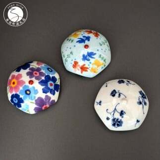 有田焼 抗菌 排水口カバー アンブレラ 3個セット【東洋セラミックス】花柄 ポピー 金魚 インテリア 抗菌 蛇口 洗面台 おしゃれ 可愛い カラフル au021