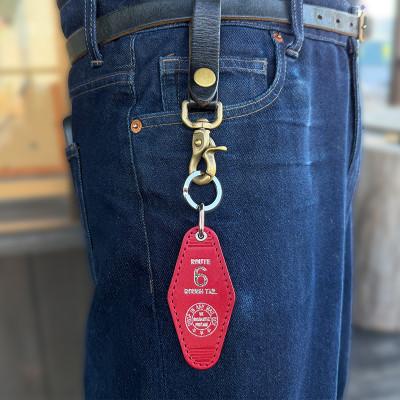 ふるさと納税 ひたちなか市 ラフテール【栃木レザー製牛革使用　モーテルキーホルダー】レッド×シルバー |  | 03