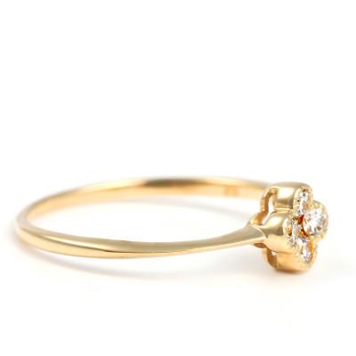ふるさと納税 大月市 クローバーダイヤモンドリング　0.15CT　R3989DI-Y#13 |  | 01
