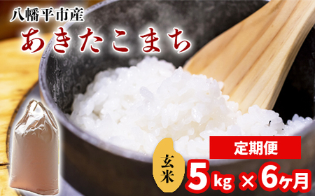 新米 先行予約 【令和8年産】 あきたこまち 玄米 5kg ×6ヶ月定期便 《2026年11月より順次発送開始予定》 ／ げんまい 岩手県産 中沢農産