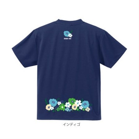 JTTA公認　卓球ユニフォーム【男女兼用(ドライ):160サイズ】フラワー2　インディゴ【1671025】