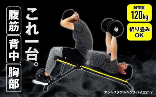 ベンチプレス アジャスタブルベンチ /FA221Y [AOAB008] ベンチ 台 可変式ベンチ フラットベンチ トレーニングベンチ ダンベル バーベル 筋トレ トレーニング フリーウエイト エクササイズ フィットネス 筋肉 大胸筋 背筋 腹筋 コンパクト 省スペース 角度調整 組立簡単 健康 運動 美容 ダイエット 減量 家庭用 ホームジム 自宅トレーニング 初心者 人気 おすすめ アルインコ