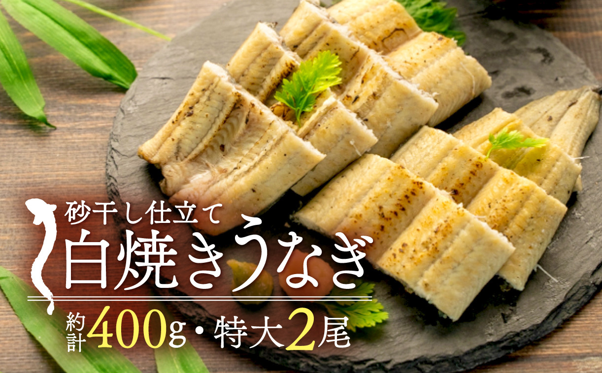 
うなぎ 干物 白焼き 砂干し 約200g 2尾 計 400g 冷凍 無添加 特大 無着色 鰻 静岡
