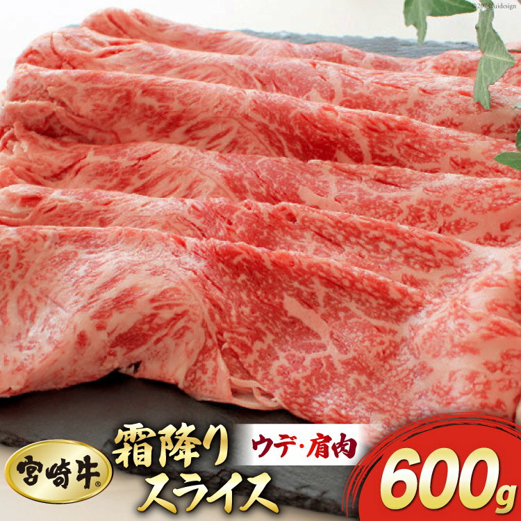【ふるさと納税】【宮崎牛】 霜降り スライス 600g [マルミヤストア 宮崎県 美郷町 31ag0055] 肉 牛 牛肉 黒毛 和牛 国産 A4 A5 冷凍