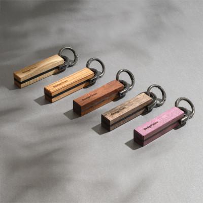 ふるさと納税 能美市 【Anew】寄木キーホルダーストレートタイプ (パープルハート)　マグネット付 |  | 03