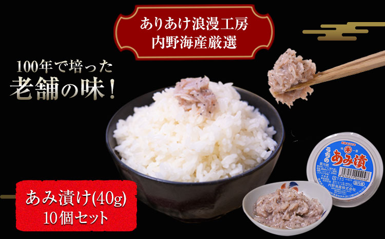 あみ漬 10個セット 《45日以内に出荷予定(土日祝除く)》 内野海産