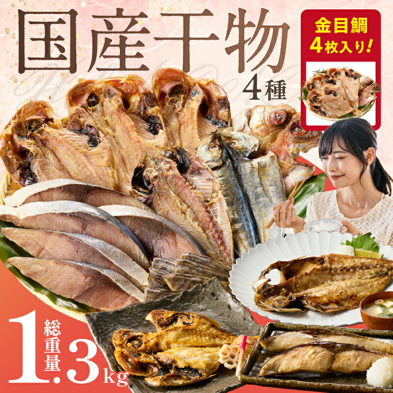 【ふるさと納税】 干物4種詰め合わせ セット 千葉県 南房総市 一夜干し アジ ブリ メヒカリ 金目鯛 高級魚 切身 手軽 簡単 時短 魚 魚介 おかず お弁当 つまみ セット 惣菜 冷凍 送料無料
