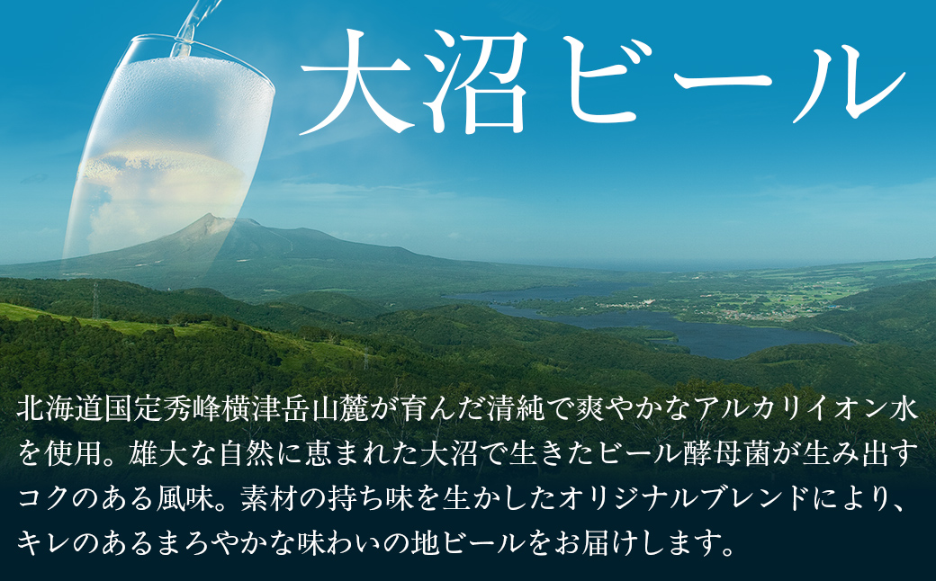 【金賞受賞】大沼ビール1L2本＋インディアペールエール330ml3本 ホップの苦みとフルーティな香り！ NAH010