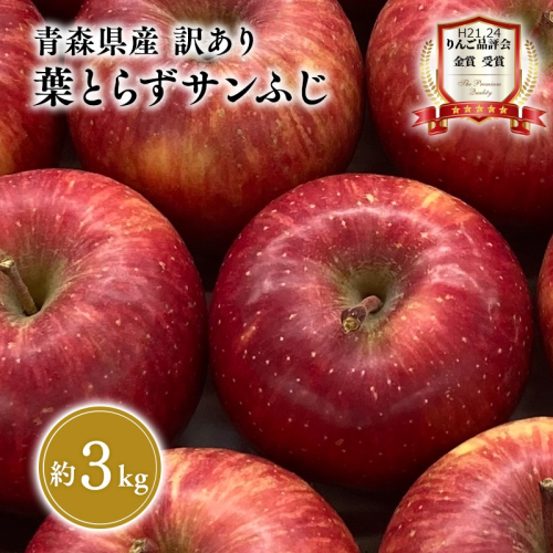 1～3月 訳あり 葉とらず サンふじ 家庭用 約3kg 【岩渕農園・平川市産・青森りんご・1月・2月・3月】