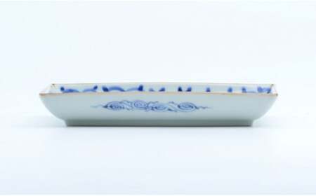 有田焼 小焼皿 4枚セット【まるぶん】食器 器 うつわ 磁器 角皿 長角皿 盛皿 ケーキ皿 菓子皿 プレート 手描き 染付 青 ブルー 電子レンジ対応 | 75000円 7.5万円 7万5千円 | a