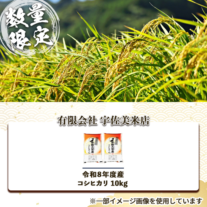 ＜2026年10月発送＞常陸大宮産 コシヒカリ 10kg（5kg×2） 米 お米 令和8年産 精米 白米 こめ コメ ご飯 10キロ 茨城県産 【有限会社 宇佐美米店】【ho1751】