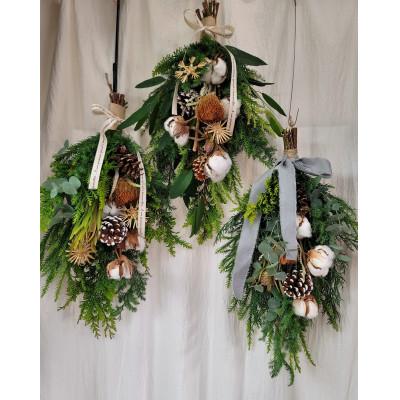 ふるさと納税 阿賀町 Christmasスワッグ【しろいゆき】 |  | 02