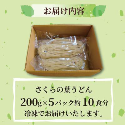 ふるさと納税 与謝野町 さくらの葉うどん 1kg(200g×5パック) 桜の香りが広がる緑の生うどん。お祝いやギフトにも |  | 03
