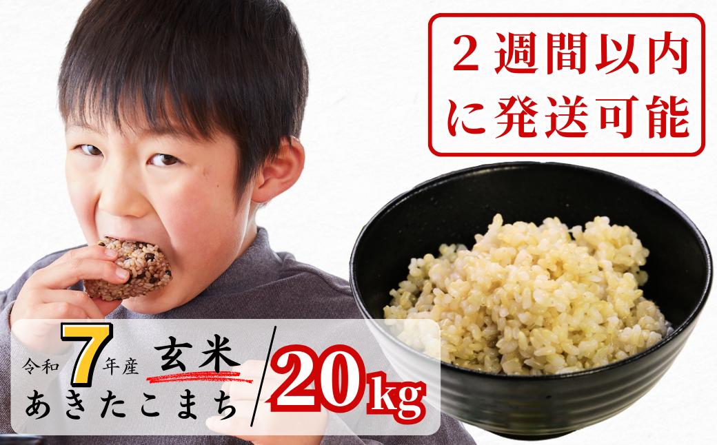 【令和7年産】あわくら源流米 あきたこまち 玄米 20kg｜西粟倉村産・昼夜寒暖差が育む甘み｜ふるさと納税 K-bh-AEIA