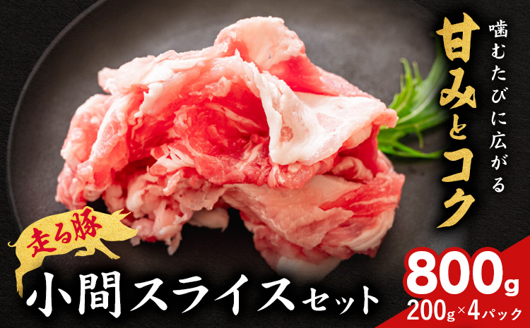 菊池やまあいの豚小間スライス 800g 《90日以内に出荷予定》(土日祝除く)》1パック200g 豚肉 豚小間 スライス済み 小分け 熊本県産 九州産 国産 冷凍 送料無料