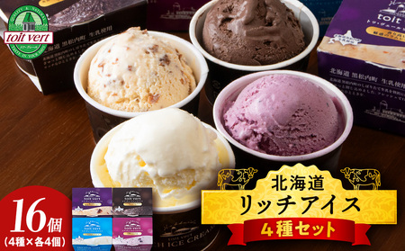 リッチアイスクリーム 16個セット（100ml）【 4種 × 各4個】