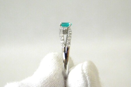 【ふるなび限定】【一点もの】Pt900　ブラジル産パライバトルマリン（0.25ct）ダイヤモンドリング　K55　K06118-H　FN-Limited-SP