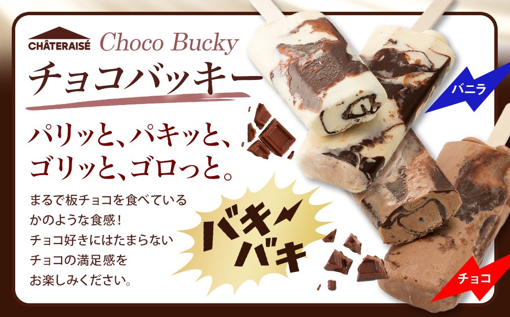 チョコバッキー バニラ&チョコ 2種36本入