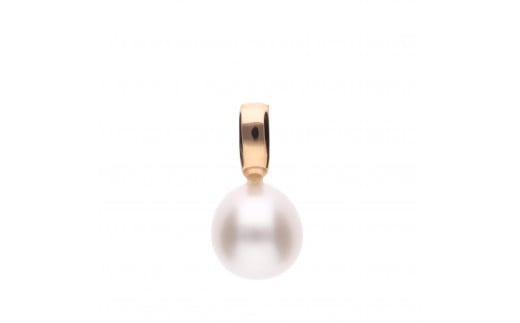 
            【響】シロチョウパール（南洋 白蝶真珠） 10mm ショートオーバル K18 ピンクゴールド ペンダントトップ
          