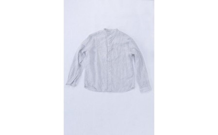 手染めリネン切替シャツ サイズ 2 LIGHT GRAY（薄墨染）　AO024