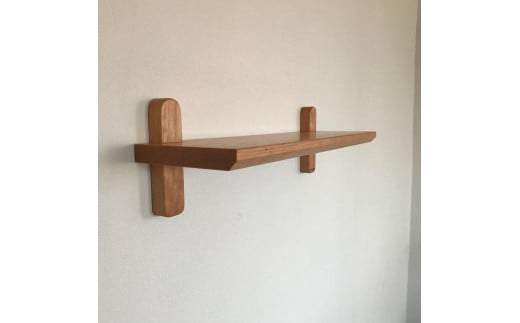 【ウォールシェルフ・シングル：壁に取り付ける（引っ掛ける）家具】棚 シェルフ ウォールシェルフ ラック ウォールラック チェリー 壁掛け 壁掛け収納 石膏ボード 賃貸 どこでも