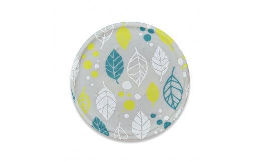 友禅和紙コースター ウインターリーフ グレー　タツクラフト