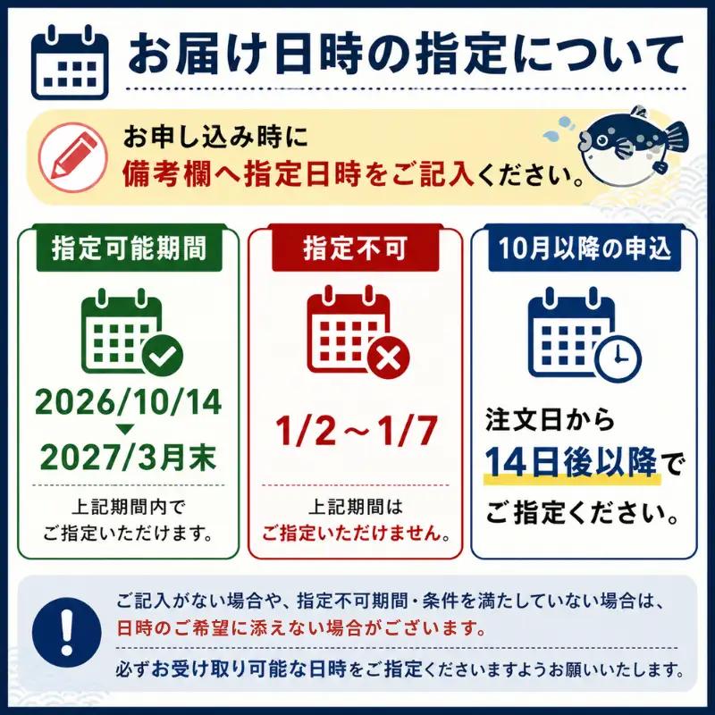 【先行予約】ふく料理 2人前【2026年10月中旬～2027年3月末出荷予定】