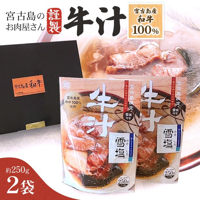 【ふるさと納税】【宮古島産和牛100％】宮古島のお肉屋さんが作った牛汁 ×2袋セット(DK007)
