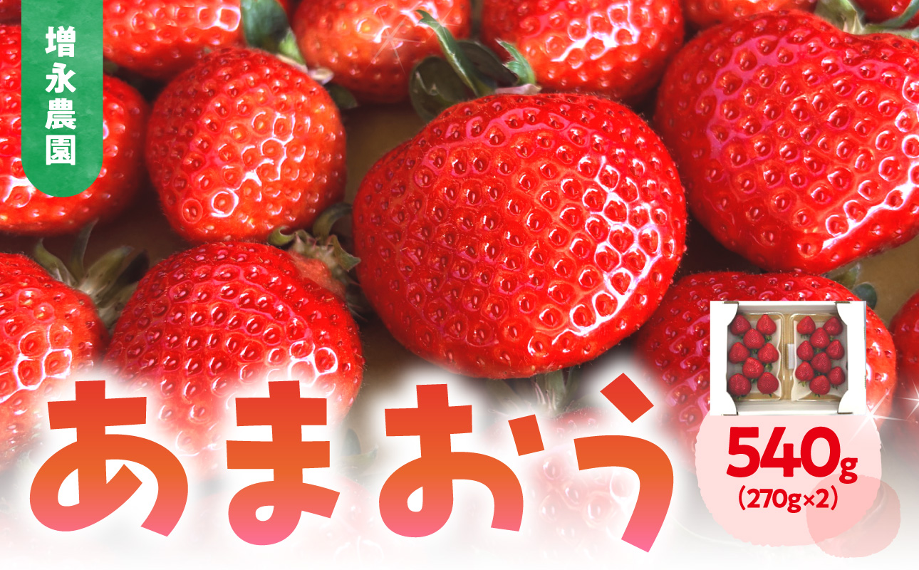 【増永農園】 あまおう 270g×2パック 【2027年1月より順次発送】 ジューシー フレッシュ 苺 果物 くだもの スイーツ作り 数量限定 イチゴ 期間限定 美味しい いちご 福岡県 八女市