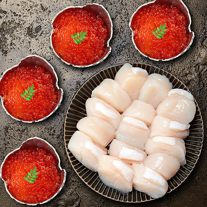 【ふるさと納税】いくら醤油漬け100g×4P・ほたて500gセット 選べる ほたて 1P 〜 2P イクラ いくら ホタテ 帆立 帆立貝 ほたて貝 ほたて貝柱 貝柱 北海道 根室市 海鮮 海産物