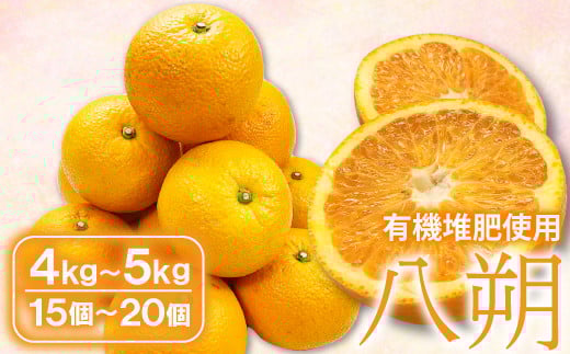 有機肥料使用「こだわりの八朔」【先行予約 八朔 4～5kg 15～20個 果物 フルーツ 柑橘類 はっさく 有機肥料 期間限定 季節限定 早期予約 2月1日～3月31日発送】