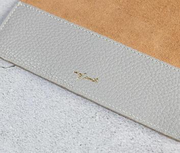 maf pinto (マフ ピント) 手帳カバー＆ブックカバー ライトグレー ADRIA LINE レザー 本革 日本製