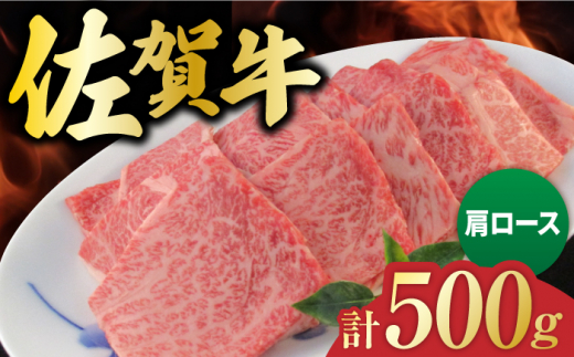 
佐賀牛 肩ロース 焼肉用 計500g（250g×2パック） 吉野ヶ里町/一ノ瀬畜産 [FDC002]
