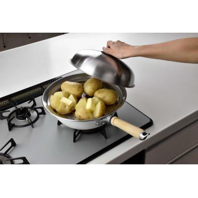 ふるさと納税 燕市 ME-7195彩食庵フライパン用蓋付蒸し台(24〜26用) |  | 02