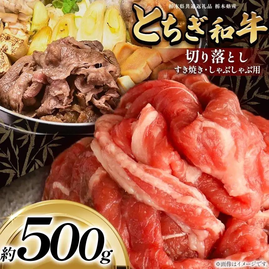 最高位賞を受賞！最高級ブランドの柔らかく風味豊かなとちぎ和牛切り落とし 500g（すき焼き・しゃぶしゃぶ用） | 霜降り 和牛 切り落とし とろける 品質 柔らかく 銘柄牛 安心 安全 美味しい おいしい 芸術品 特産品 ふるさと 納税 栃木県共通返礼品 栃木県 那珂川町 送料無料