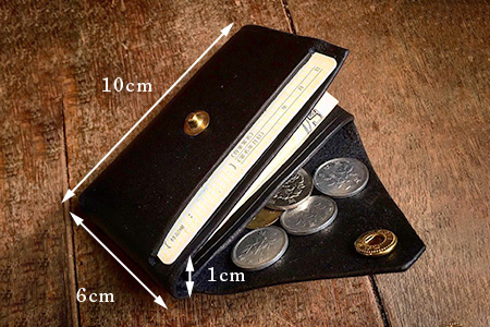 【革細工】コンパクトウォレット 本革 財布 ミニ財布 二つ折り財布 レザークラフト 手作り 革小物 ギフト プレゼント 佐賀県 鹿島市 C-53