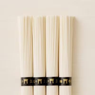 【先行予約 : 2026年3月以降発送予定 】三輪そうめん(誉)4袋、手延べそば5袋、手延べ葛うどん4袋