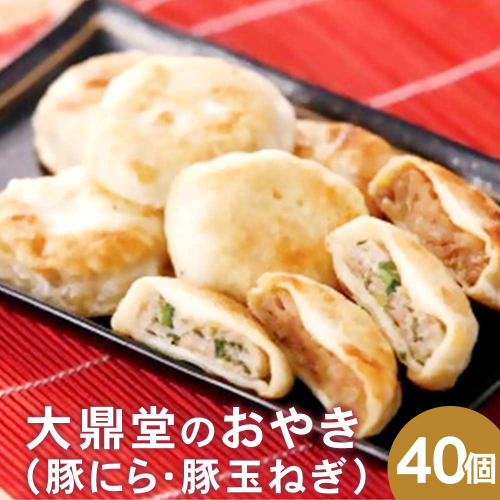 【ふるさと納税】大鼎堂のおやき 2種 セット 豚にら・豚玉ねぎ 計40個 10個×2袋×2種 餡餅 おやき 惣菜 中華 国産 福岡県 福津市 冷凍 送料無料 [F4514]