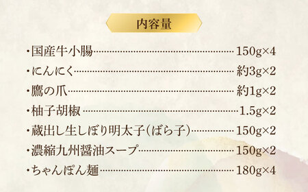 博多 明太醤油もつ鍋セット 4-6人前[BGAF011] めんたいチューブ
